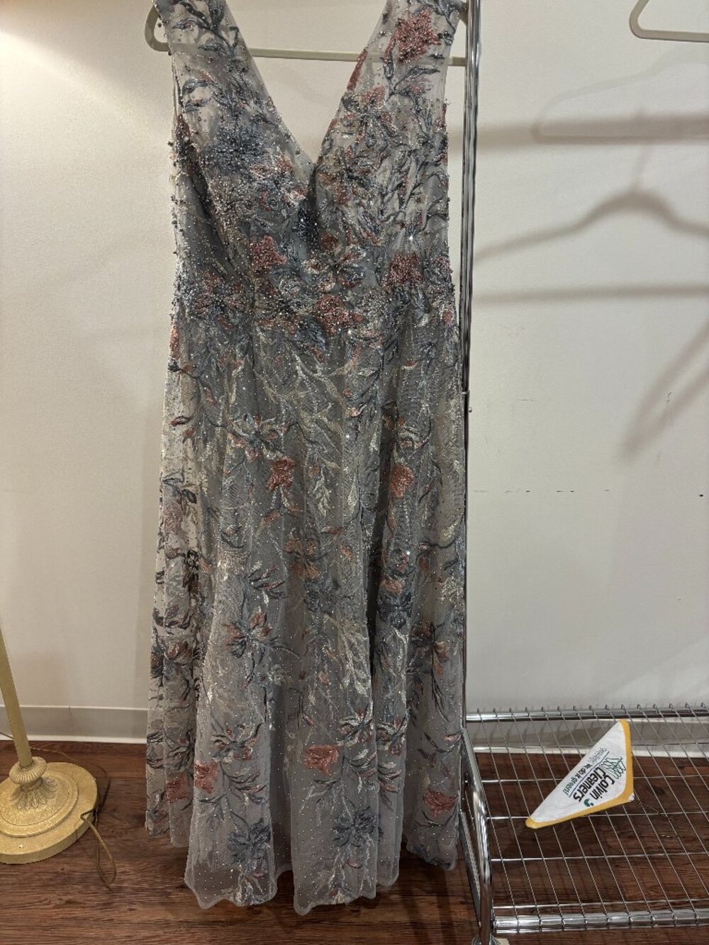 Sequin Steel Grey Mac Duggal Gown